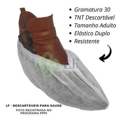 Imagem de Sapatilha Pro Pe Branco Gramatura 30 Descartável C/100