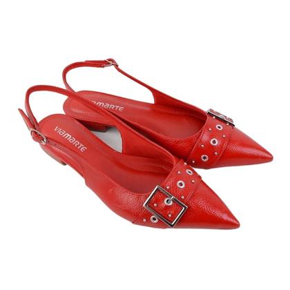 Imagem de Sapatilha Slingback Feminino Via Marte 144-001-01 Vermelho