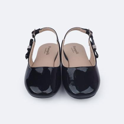 Imagem de Sapatilha Slingback Pampili Ballet Lacinho Preta 734.019