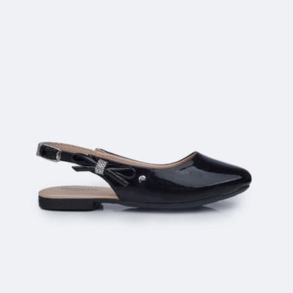 Imagem de Sapatilha Slingback Pampili Ballet Lacinho Preta 734.019