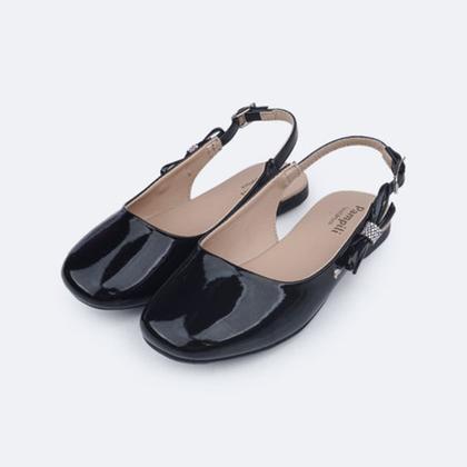 Imagem de Sapatilha Slingback Pampili Ballet Lacinho Preta 734.019