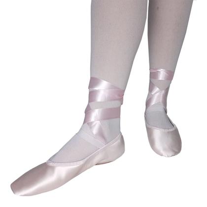 Imagem de Sapatilha Só Dança Meia Ponta Cetim com Fita para Ballet F-66