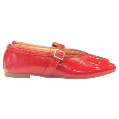 Imagem de Sapatilha verniz show couro vermelho santa flor 100181068