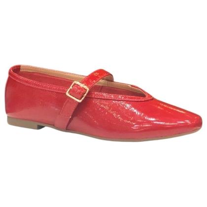 Imagem de Sapatilha verniz show couro vermelho santa flor 100181068