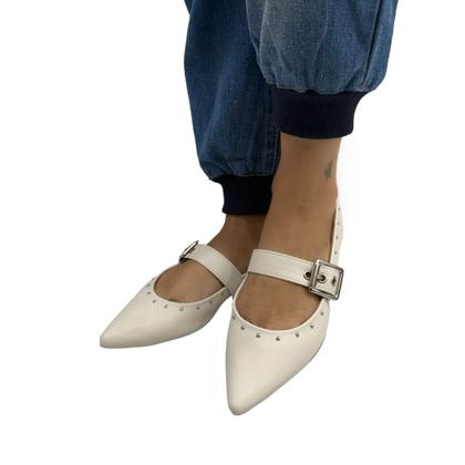 Imagem de Sapatilha Via Uno 116494 Sapato Casual Bico Fino Fivela Feminino