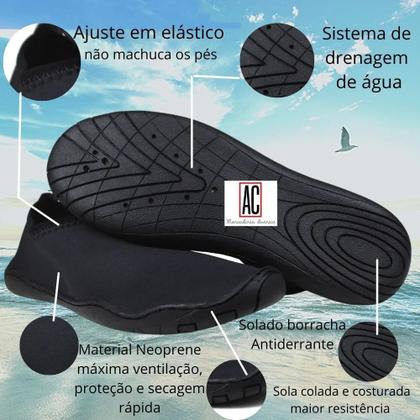 Imagem de Sapatilhas Aquática Híbrida Neoprene Sapato Masculino Feminino