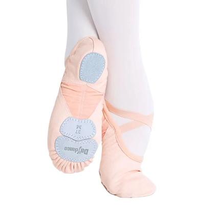 Imagem de Sapatilhas De Dança Ballet Para Mulheres E Meninas Com Sola Dividida Em Tecido De Malha Stretch