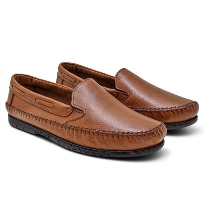 Imagem de Sapatilhas masculinas estilo casual em couro GR 400  marron-conhaque