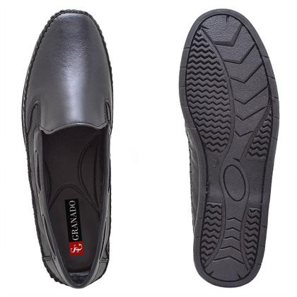 Imagem de Sapatilhas masculinas estilo casual em couro GR 400  preto