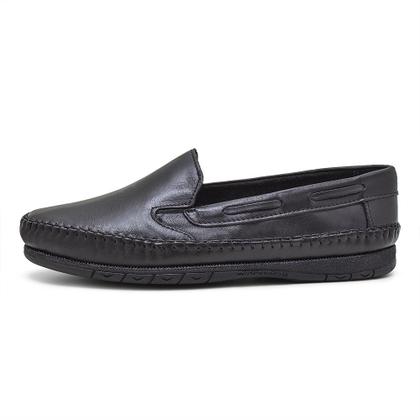 Imagem de Sapatilhas masculinas estilo casual em couro GR 400  preto