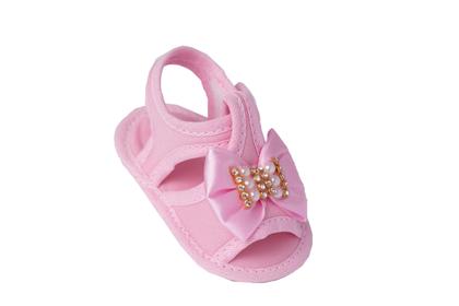 Imagem de Sapatinho Bebê Menina Sandália E Faixa de Cetim Ref.192