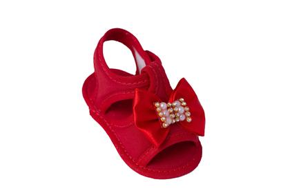 Imagem de Sapatinho Bebê Menina Sandália E Faixa de Cetim Ref.192