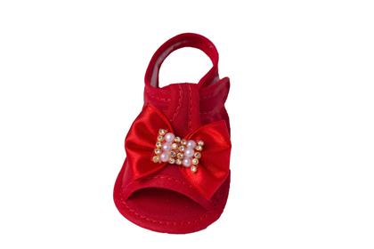 Imagem de Sapatinho Bebê Menina Sandália E Faixa de Cetim Ref.192