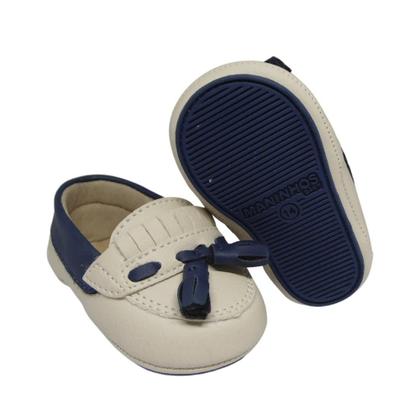 Imagem de Sapatinho Bebe Tenis Infantil Mocassim  Masculino Luxo Menino Manozinhos  Baby Ref.0002