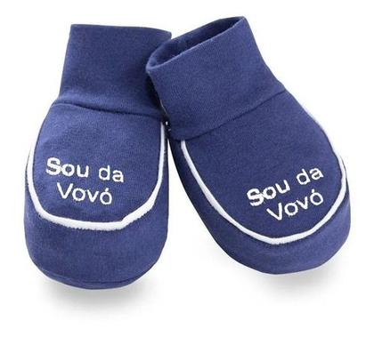 Imagem de Sapatinho Com Frases Infantil Bebê Menino Azul Frases Sou Da mamãe