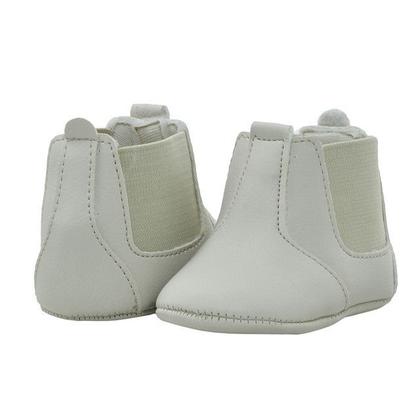 Imagem de Sapatinho de Bebê Bicho de Pé - Botina Masculina com Elástico- Sintético - Bege