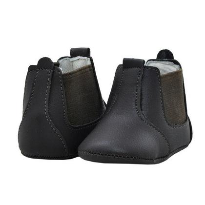 Imagem de Sapatinho de Bebê Bicho de Pé - Botina Masculina com Elástico- Sintético - Chocolate e Café