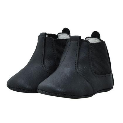 Imagem de Sapatinho de Bebê Bicho de Pé - Botina Masculina com Elástico- Sintético - Preto