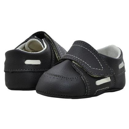 Imagem de Sapatinho de Bebê Bicho de Pé - Dockside Masculino com Fecho - Sintético - Chocolate e Bege