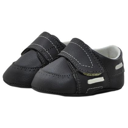 Imagem de Sapatinho de Bebê Bicho de Pé - Dockside Masculino com Fecho - Sintético - Chocolate e Bege