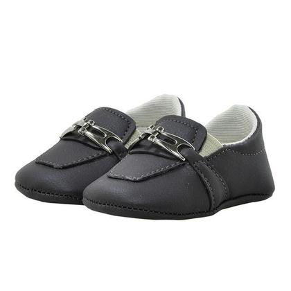 Imagem de Sapatinho de Bebê Bicho de Pé - Sapato Social Masculino com Gravata  - Sintético - Chocolate