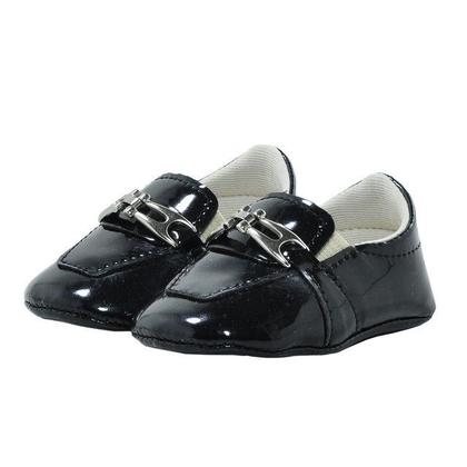 Imagem de Sapatinho de Bebê Bicho de Pé - Sapato Social Masculino com Gravata  - Sintético - Preto