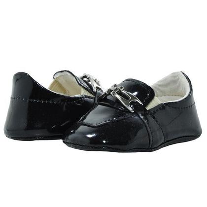 Imagem de Sapatinho de Bebê Bicho de Pé - Sapato Social Masculino com Gravata  - Sintético - Preto