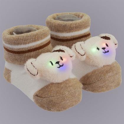 Imagem de Sapatinho Meia Bichinhos Com Led Menino Menina Recém Nascido - Pimpolho