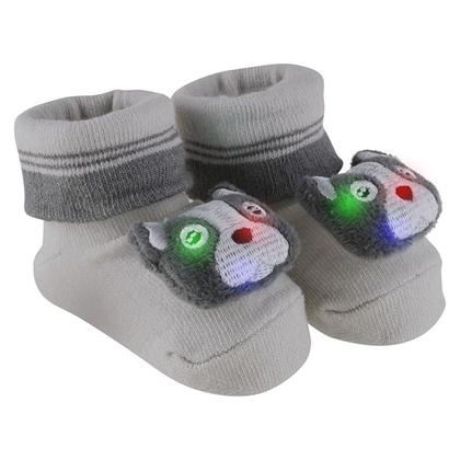 Imagem de Sapatinho Meia Bichinhos Com Led Menino Menina Recém Nascido - Pimpolho