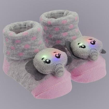 Imagem de Sapatinho Meia Bichinhos Com Led Menino Menina Recém Nascido - Pimpolho