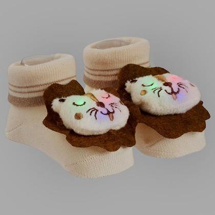 Imagem de Sapatinho Meia Bichinhos Com Led Menino Menina Recém Nascido - Pimpolho