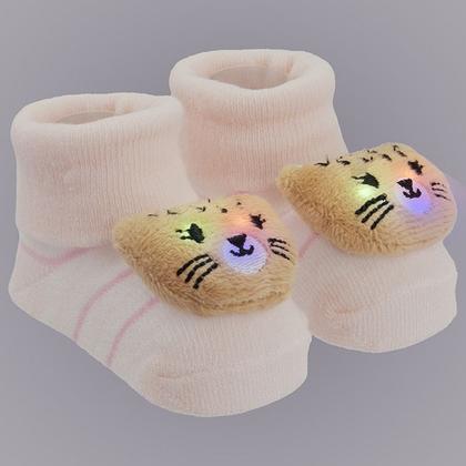 Imagem de Sapatinho Meia Bichinhos Com Led Menino Menina Recém Nascido - Pimpolho