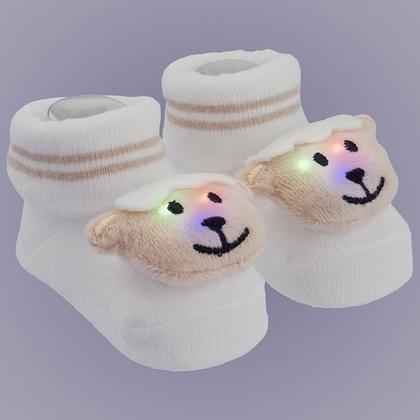 Imagem de Sapatinho Meia Bichinhos Com Led Menino Menina Recém Nascido - Pimpolho