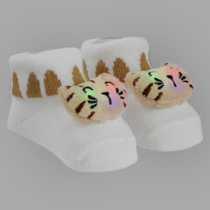 Imagem de Sapatinho Meia Bichinhos Com Led Menino Menina Recém Nascido - Pimpolho