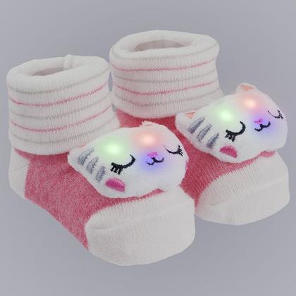 Imagem de Sapatinho Meia Bichinhos Com Led Menino Menina Recém Nascido - Pimpolho