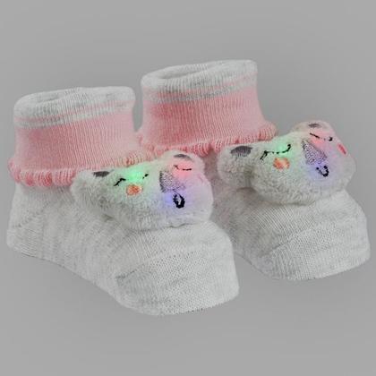 Imagem de Sapatinho Meia Bichinhos Com Led Menino Menina Recém Nascido Pimpolho