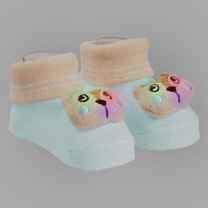 Imagem de Sapatinho Meia Bichinhos Com Led Menino Menina Recém Nascido Pimpolho