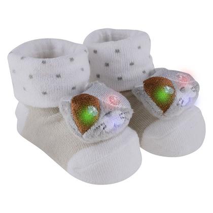 Imagem de Sapatinho Meia Bichinhos Com Led Menino Menina Recém Nascido Pimpolho