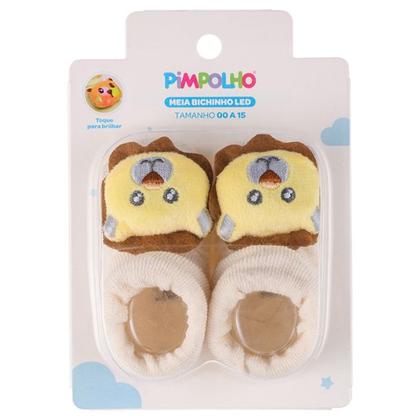 Imagem de Sapatinho Meia Bichinhos Com Led Menino Menina Recém Nascido Pimpolho