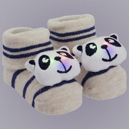 Imagem de Sapatinho Meia Bichinhos Com Led Menino Menina Recém Nascido Pimpolho