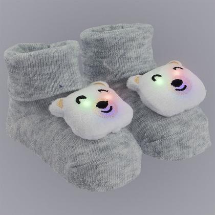Imagem de Sapatinho Meia Bichinhos Com Led Menino Menina Recém Nascido Pimpolho
