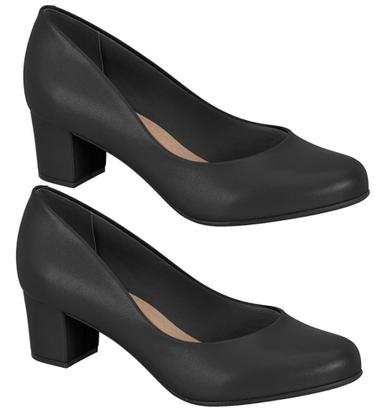 Imagem de Sapato Beira Rio Scarpin Social Salto Bloco Baixo Napa Feminino 4777.409 (63995)