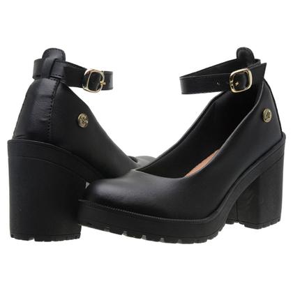 Sapato Boneca Scarpin Feminino Tira Tornozelo Removível Salto Baixo ...