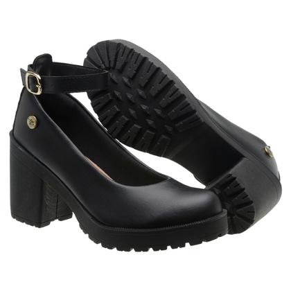 Sapato Boneca Scarpin Feminino Tira Tornozelo Removível Salto Baixo ...