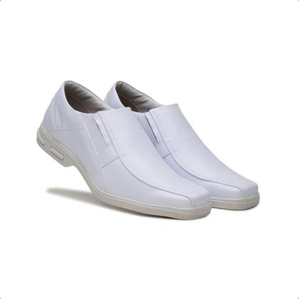 Imagem de Sapato Branco Enfermagem Masculino Resistente Confortável