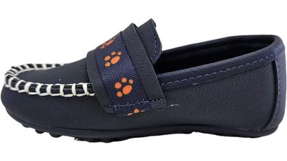 Imagem de Sapato Calce Fácil Infantil Klin Curumim cor marinho/laranja