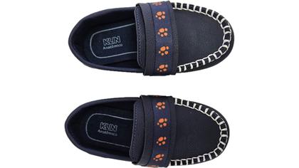 Imagem de Sapato Calce Fácil Infantil Klin Curumim cor marinho/laranja