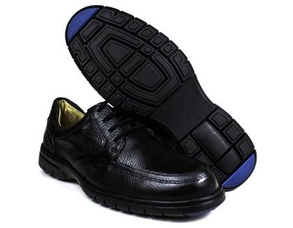 Imagem de Sapato Casual Conforto Couro Floater Preto 3050