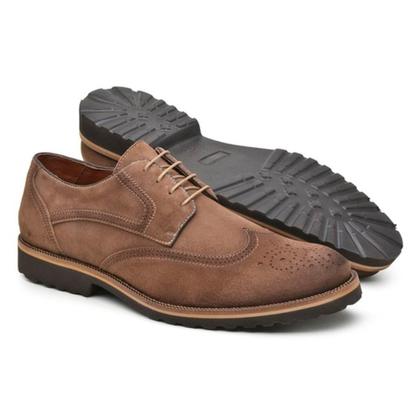 Imagem de Sapato Casual Derby Jacometti Masculino Couro Camurça Look