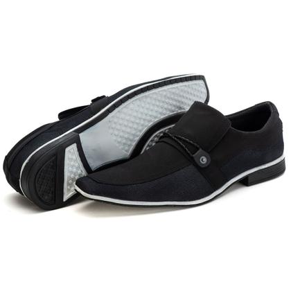 Imagem de Sapato Casual Hfast Shoes Bico Quadrado sem Cadarço com Recortes Detalhe Gravata